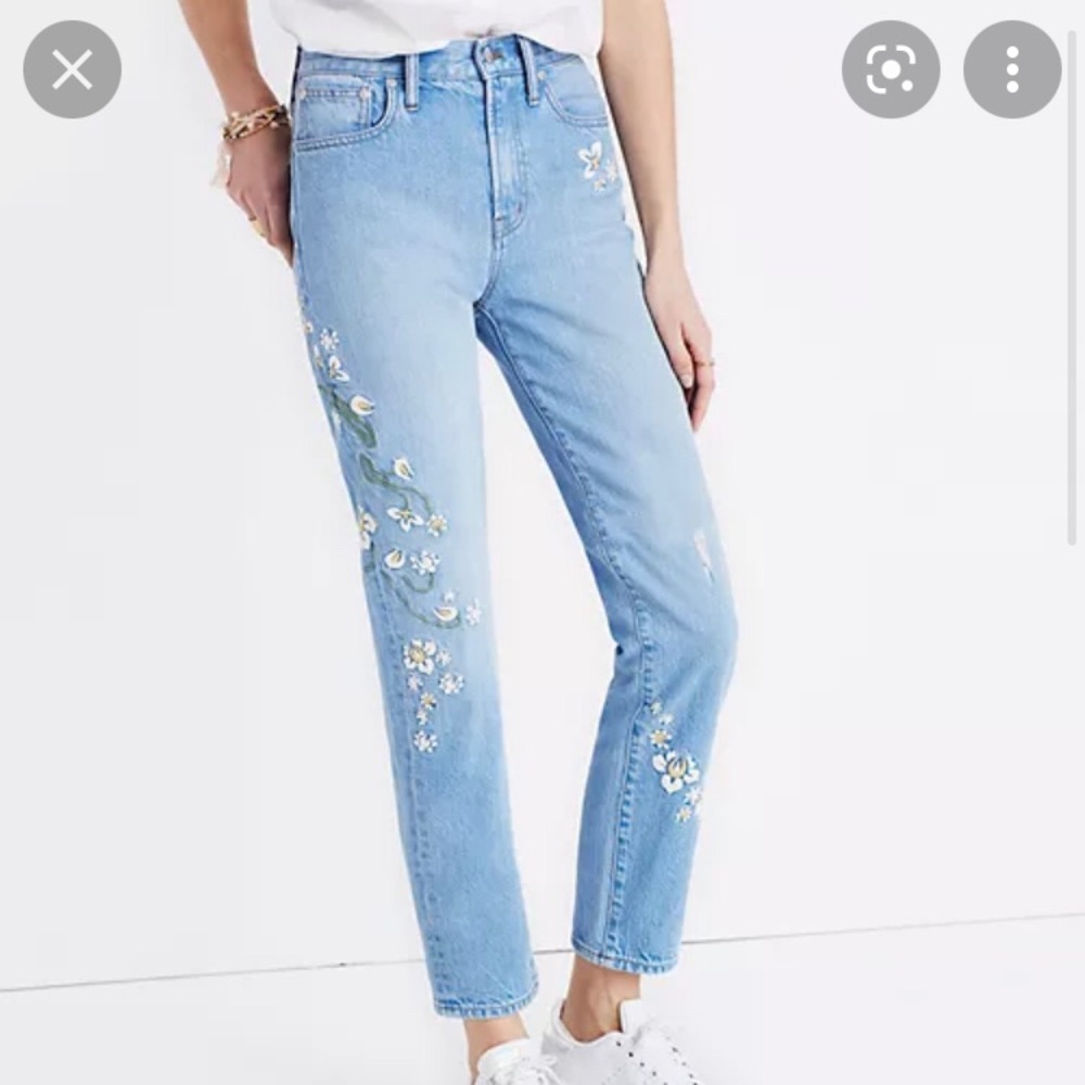 Madewell Embroidered Perfect Vintage Jean sz 24